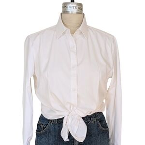 White Button Up Shirt Size 12